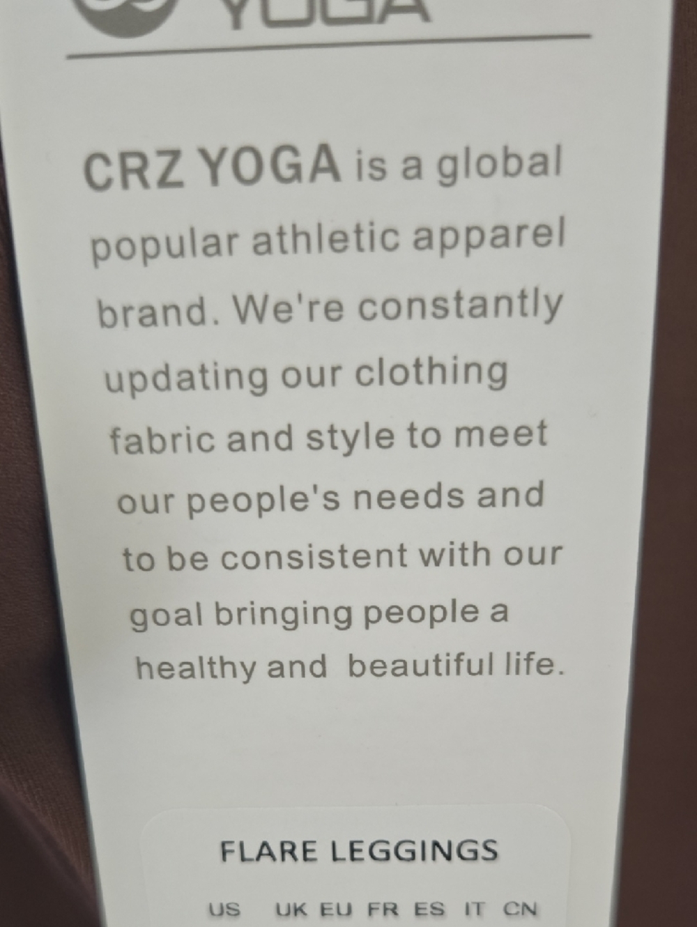 CRZ YOGA Chocolate Brown Boot-Cut Yoga Pants - Picture 2 of 6